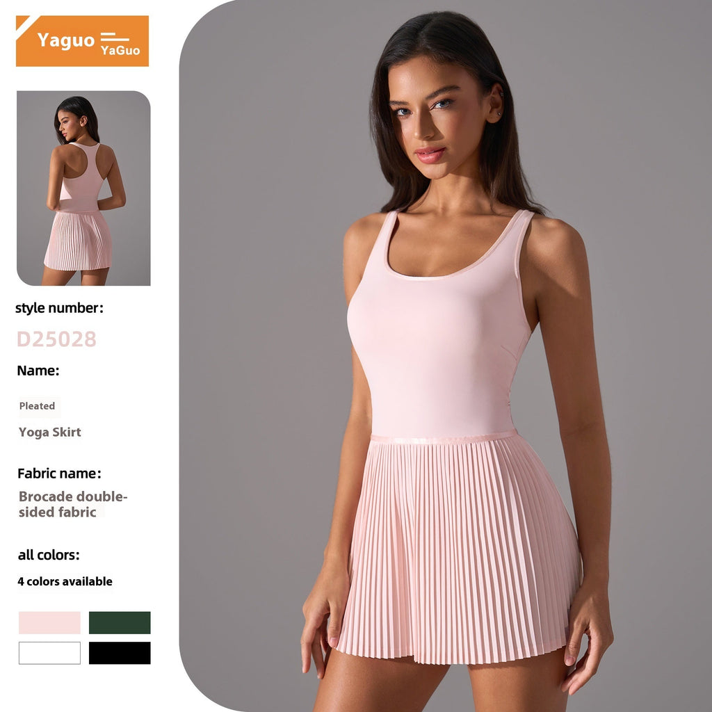 Court Queen Tennis Dress with Built-in Bra & Shorts