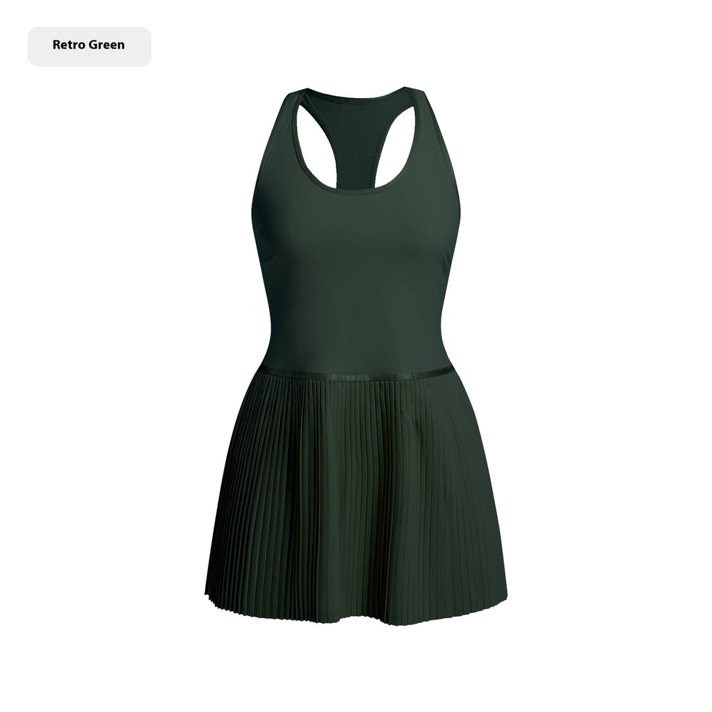 Court Queen Tennis Dress with Built-in Bra & Shorts