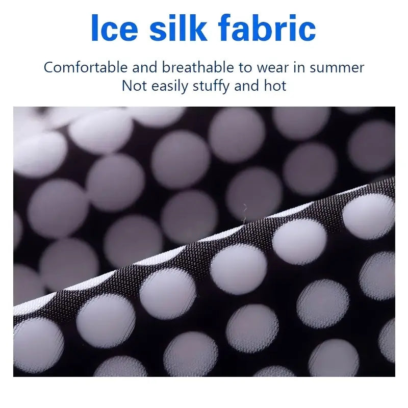 UV Resistant Ice Silk Cooling Set - 1 Pair Arm Sleeves 1 Face Mask Scarf,  Sun Protection For Running, Cycling, Outdoor Sports - Image 4