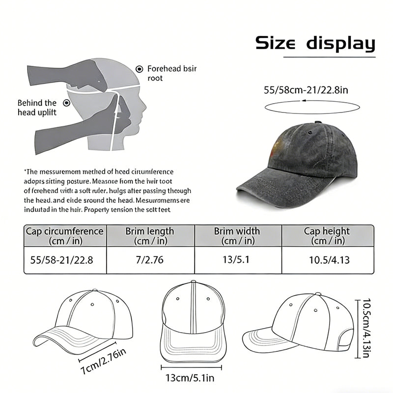 Pickleball Hat For Men Women, Adjustable Embroidered Wash Cotton Baseball Cap - Image 4