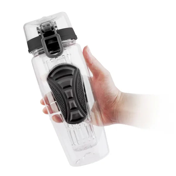 Fruit Infuser Water Bottle 32OZ Juice Shaker Sport W& Flip Top Lid Anti-Slip Grips For Office Home Sport Running Walking Hiking