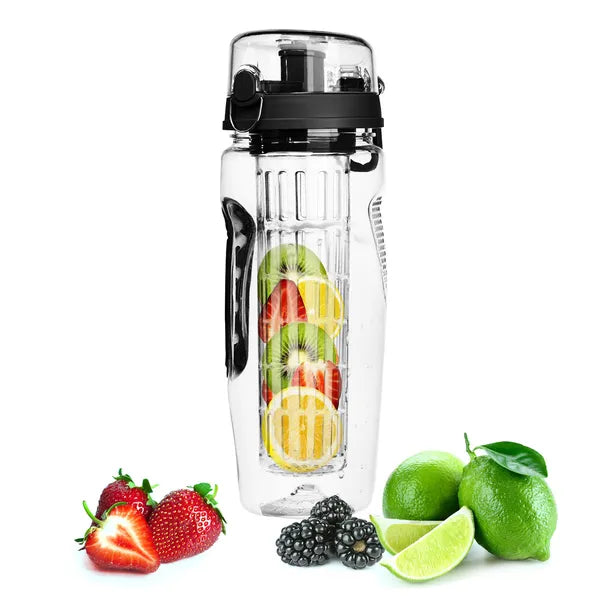 Fruit Infuser Water Bottle 32OZ Juice Shaker Sport W& Flip Top Lid Anti-Slip Grips For Office Home Sport Running Walking Hiking - Image 3