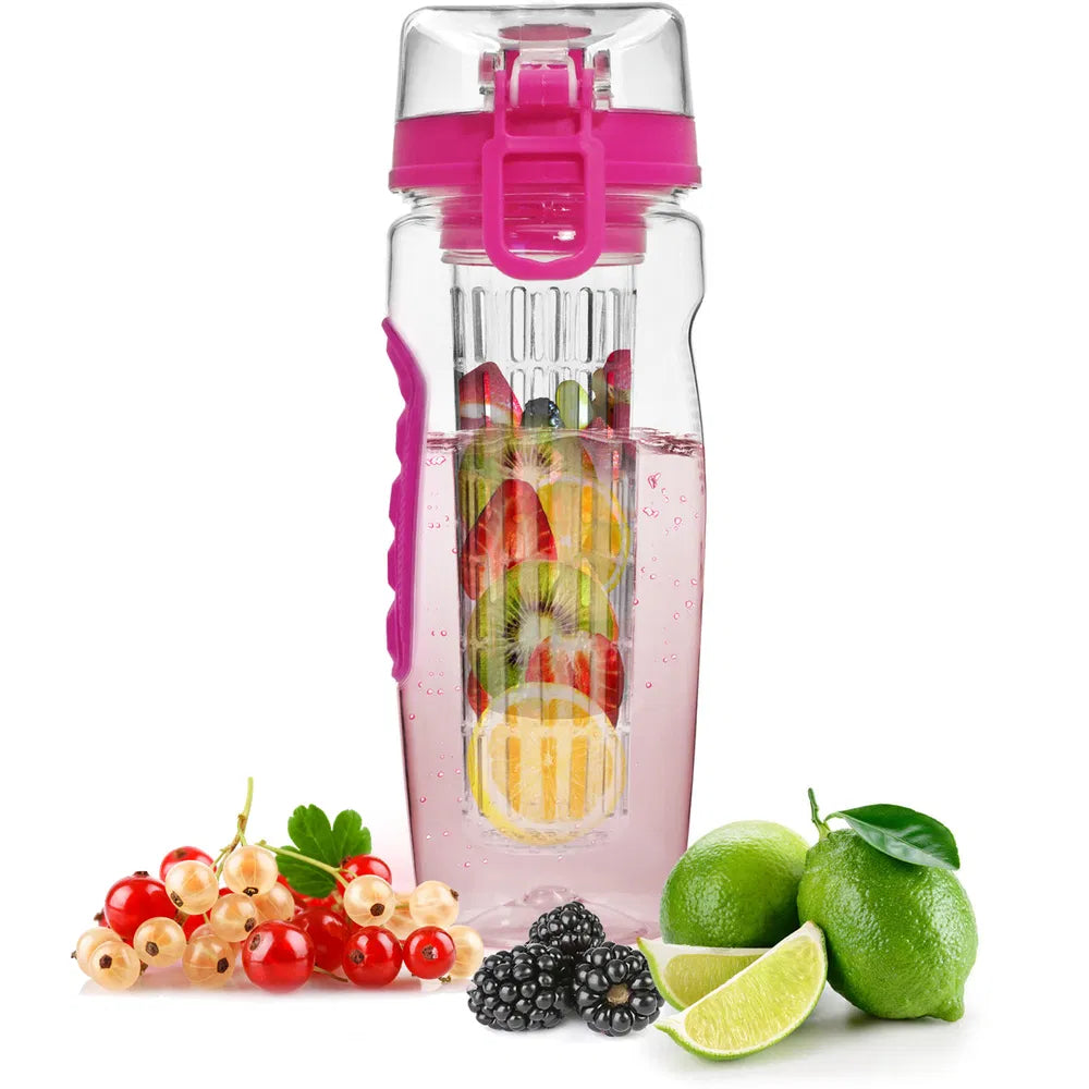 Fruit Infuser Water Bottle 32OZ Juice Shaker Sport W& Flip Top Lid Anti-Slip Grips For Office Home Sport Running Walking Hiking - Image 2