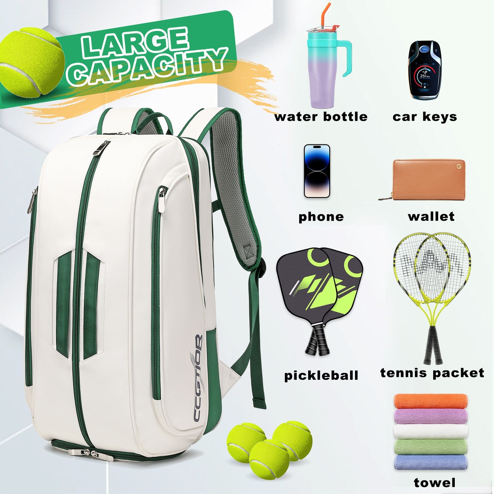 GearPickle™ Pro Tour Pickleball Backpack (Shoe Compartment)