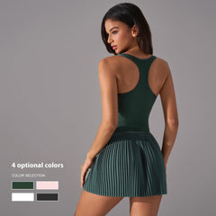 Court Queen Tennis Dress with Built-in Bra & Shorts