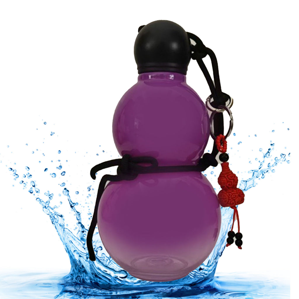 Gourd Style Water Bottle PC 800ml Insulated Chinese Retro Portable Sports Water Bottle For Men Women Purple - Image 2