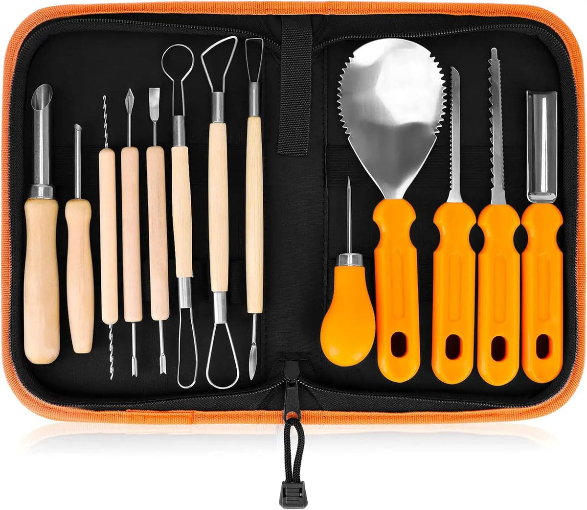 13-Piece Halloween Pumpkin Carving Kit - Stainless Steel Sculpting and Cutting Tools