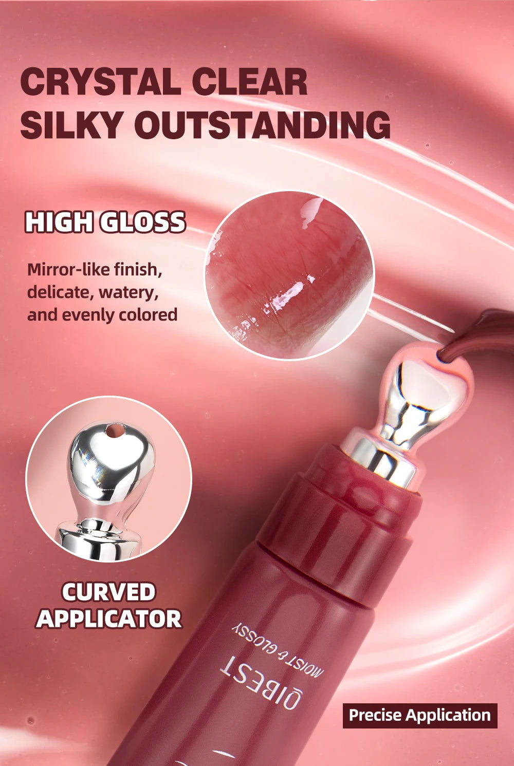 Crystal Jelly Lip Gloss – Glassy Non-Stick Shine