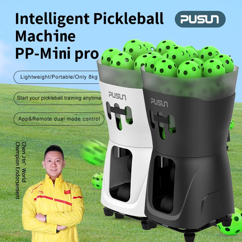 PUSUN PP-Mini Pro Pickleball Machine with App & Remote Control