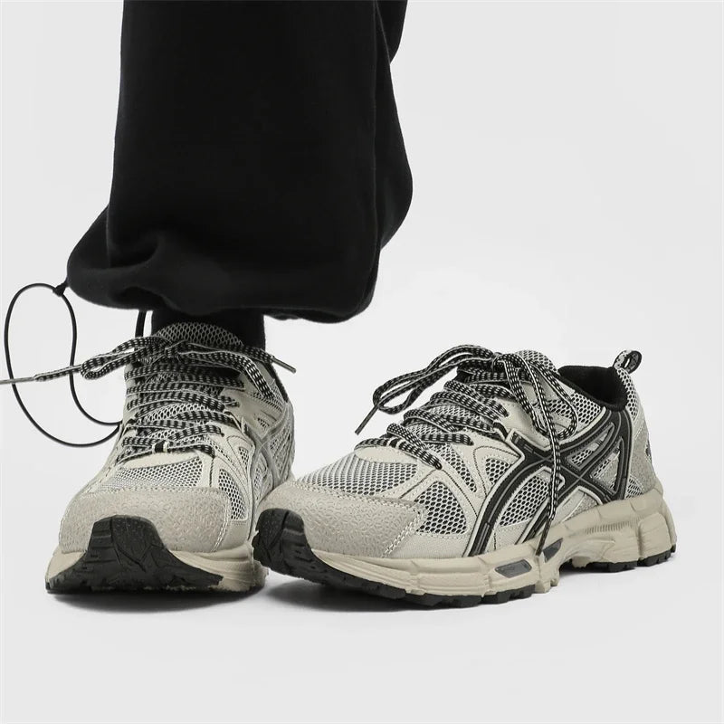 Men's Breathable Blade Sneakers - Lightweight Lace-Up Casual Running Shoes for Walking, Jogging and Outdoor Sports