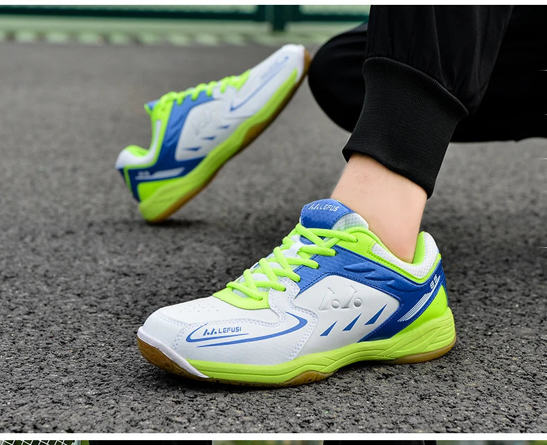 Men's Badminton and Volleyball Shoes - Wear-Resistant Microfiber Court Sneakers for Training and Outdoor Sports