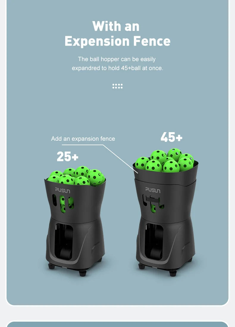 PUSUN PP-Mini Pro Pickleball Machine with App & Remote Control