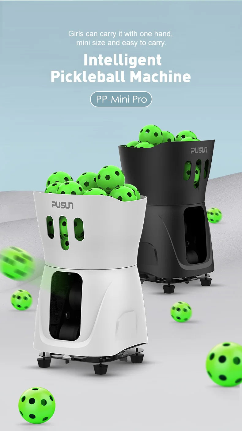 PUSUN PP-Mini Pro Pickleball Machine with App & Remote Control