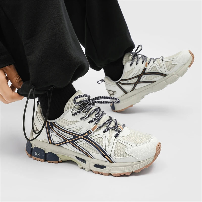 Men's Breathable Blade Sneakers - Lightweight Lace-Up Casual Running Shoes for Walking, Jogging and Outdoor Sports