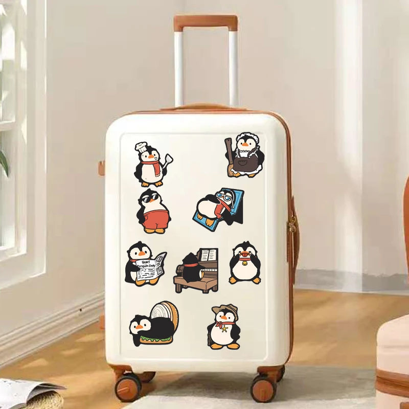 Cute Pingu Stickers 50 Pack - Waterproof DIY Decals for Phone Laptop Skateboard Luggage