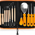 13-Piece Halloween Pumpkin Carving Kit - Stainless Steel Sculpting and Cutting Tools