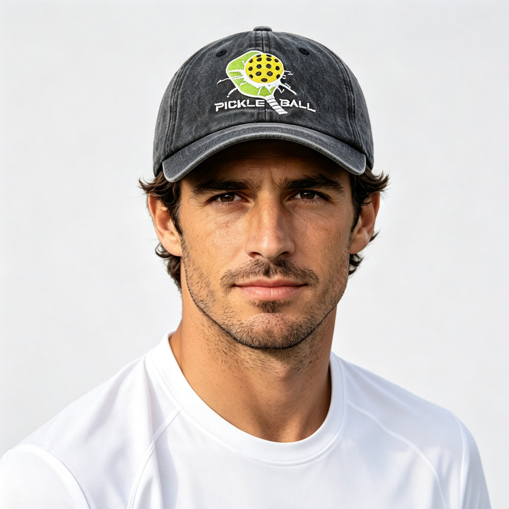 2pcs Pickleball Baseball Cap For Women Men, Embroidered Pickleball Paddle Hat, Vintage Cotton Hat For Outdoor Sports - Image 2