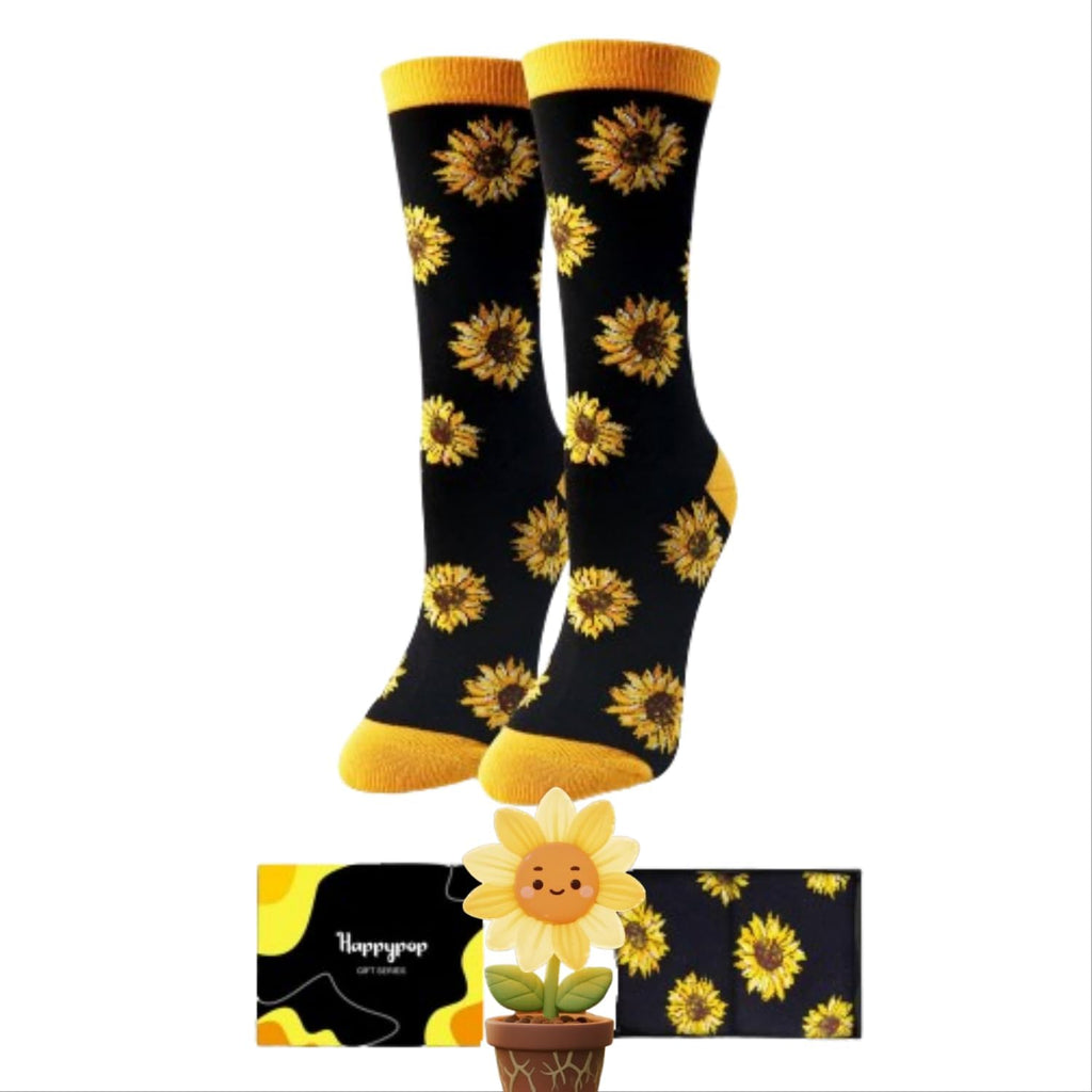 Plant Gifts - Stawberry Banana Pickle Cherry Sunflower Socks for Women
