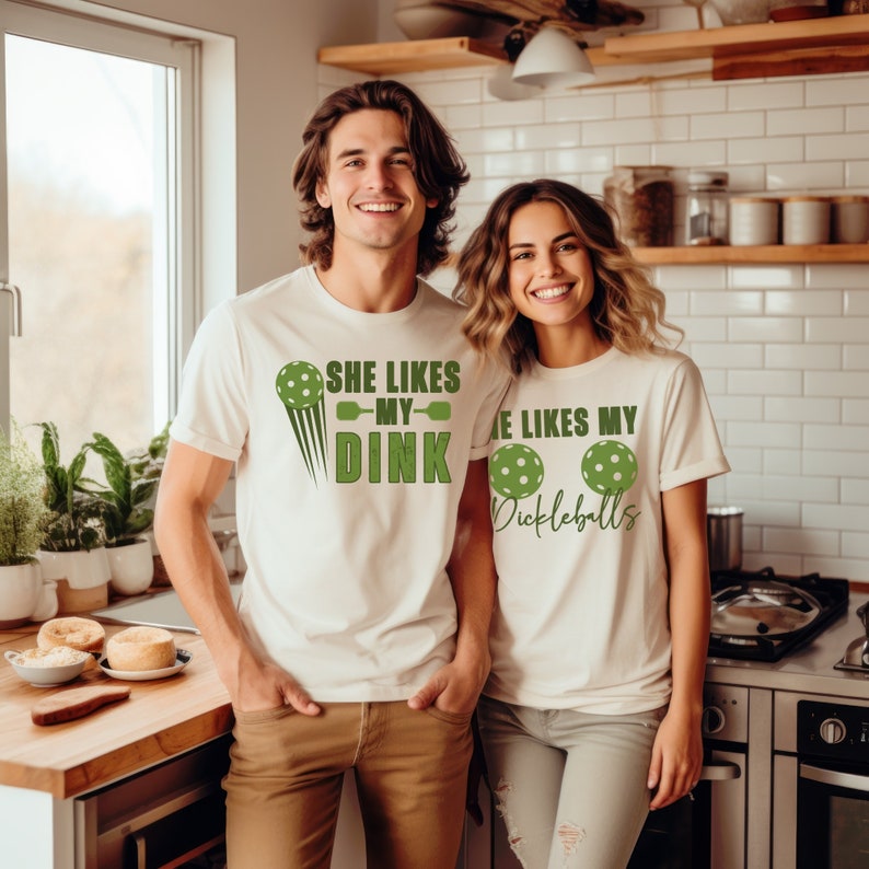 Pickleball Couple Shirt, Funny Pickleball T-Shirt, Funny Couples Shirts, Matching Pickle Ball Team, Couple Tee Gift for Pickleball Player